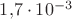 $1{,}7\cdot10^{-3}$