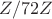 $Z/72Z$