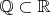 $\mathbb Q \subset \mathbb R$