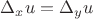$\Delta_xu=\Delta_y u$