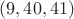 $(9,40,41)$