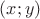 ${(x;y)}$ ${(x;y)}$