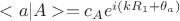 $<a|A> =c_A e^{i(kR_1+\theta_a)}$