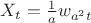 $X_{t}=\frac{1}{a}w_{a^2 t}$ $X_{t}=\frac{1}{a}w_{a^2 t}$