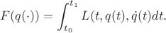 $$F(q(\cdot))=\int _{t_0}^{t_1}L(t,q(t),\dot q(t)dt.$$