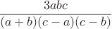 $ \dfrac{3abc}{(a+b)(c-a)(c-b)} $