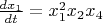 $\frac{dx_1}{dt}=x_1^2x_2x_4$