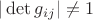 $ |\det g_{ij}| \neq 1 $