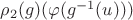 $\rho_{2}(g)(\varphi(g^{-1}(u)))$