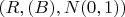 $(R, \mathfracB(B), N(0,1))$