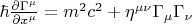 $\hbar \frac{\partial \Gamma^{\mu}}{\partial x^\mu}=m^2 c^2+\eta^{\mu\nu}\Gamma_{\mu}\Gamma_{\nu}$