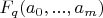 $F_q (a_0, ..., a_m)$