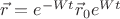 $\vec r = e^{-Wt}\vec r_0e^{Wt}$