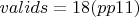 $valids=18(pp11)$