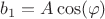 $b_1=A\cos(\varphi)$