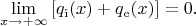 $$
\lim_{x\to+\infty} 
 \left[q_\mathrm{i}(x)+q_\mathrm{e}(x)\right]
=
0
.
$$
