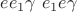 $ee_1\gamma\ e_1e\gamma$