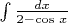 $\int\frac{dx}{2-\cos\,x}$