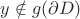 $y\notin g(\partial D)$
