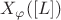 $X_{\varphi}([L])$