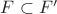 $F \subset F^\prime$
