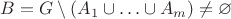 $B = G \setminus (A_1 \cup \ldots \cup A_m) \neq \varnothing$