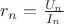 $r_n=\frac{U_n}{I_n}$