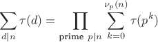 $$\sum_{d\mid n} \tau(d) = \prod_{\text{prime}\ p\mid n} \sum_{k=0}^{\nu_p(n)} \tau(p^k)$$