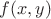 ${f(x,y)}$