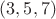 $(3, 5, 7)$