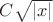 $C\sqrt{|x|}$