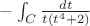 $- \int_{C}{\frac{dt} {t({t^4}+2)}}$
