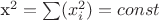 x^2=\sum(x_{i}^2)=const$