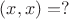 $(x, x)=?$