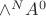 $\wedge^N A^0$