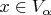 $x\in V_{\alpha}$