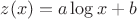 $z(x) = a\log x + b$