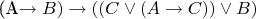 (A\to B)\to ((C\vee (A\to C))\vee B)