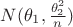$N(\theta_1,\frac{\theta_2^2}{n})$
