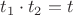 $t_1\cdot t_2=t$