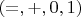 $(=, +, 0, 1)$