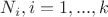 $N_i,  i=1,...,k$