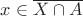 $x\in\overline{X\cap A}$