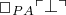 $\Box_{PA} \ulcorner\bot\urcorner$