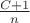 $\frac{C + 1}{n}$
