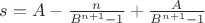 $s=A-\frac{n}{B^{n+1}-1}+\frac{A}{B^{n+1}-1}$
