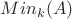 $Min_k(A)$