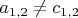 $a_{1,2}\ne c_{1,2}$