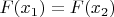 $F(x_1)=F(x_2)$