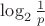 $\log_2\frac{1}{p}$